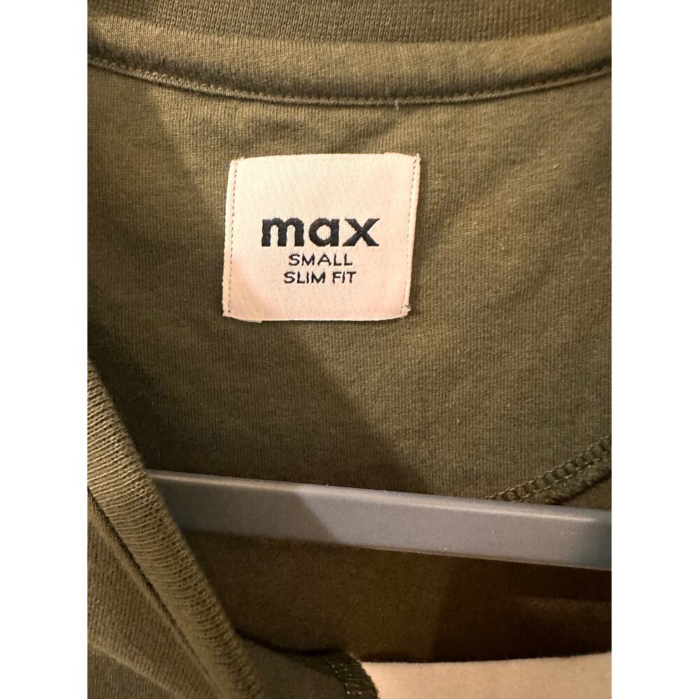 Max Men's Retro "California" Slim Fit T Shirt, Olive Black White Colorblock, S - Picture 2 of 9